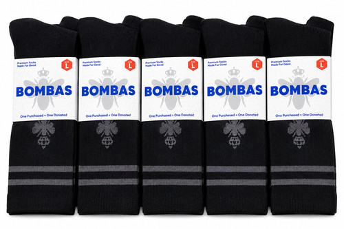 Bombas black socks size calf - size, l