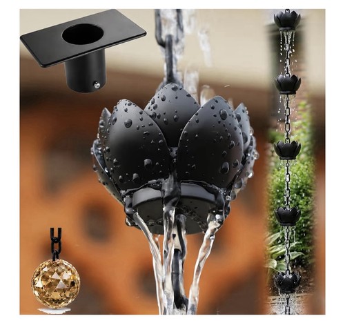 Black lotus rain chain for - rain,