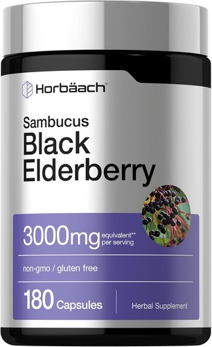 Black elderberry capsules - black,
