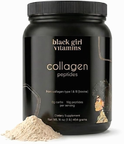 Black girl vitamins - girl, collagen
