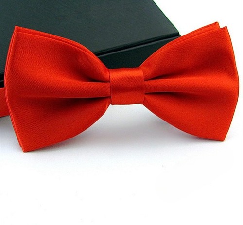 Bright red pre - bow, tie
